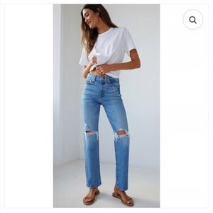 AYR Light Blue Straight Leg Jeans
